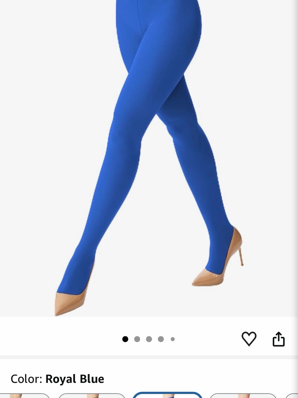 Royal Blue Women's Footed Tights